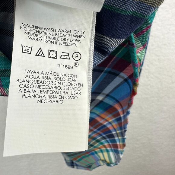 Ralph Lauren Check Oxford Button Down Shirt Mens XL Plaid Colorful 100% Cotton - Picture 11 of 11